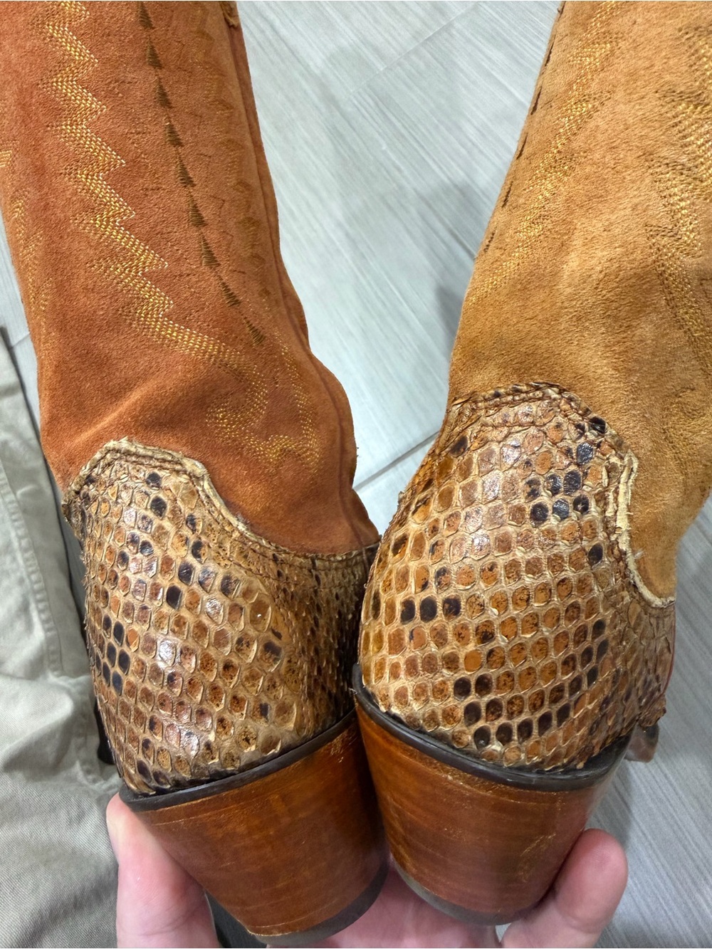 Lucchese Presley python boots. 7b. - Picture 7 of 8
